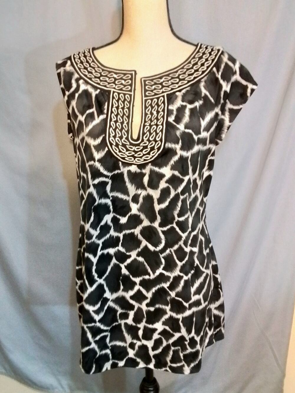 INC Black and white  mini dress / tunic